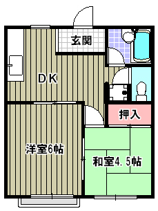 追い焚き機能付き給湯嬉、２DK