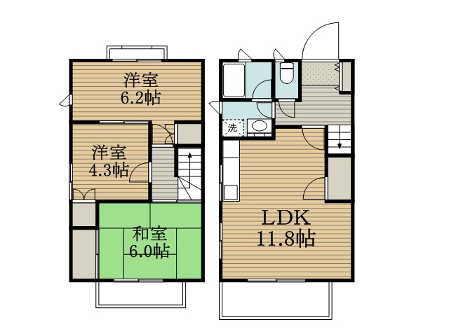 希少な☆3LDKメゾネットタイプ☆ご家族でお住まいになれて、ペットも相談可です