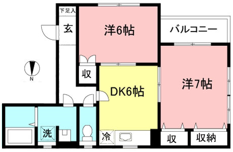 大成建設施工の2DK(クレイン高井戸)