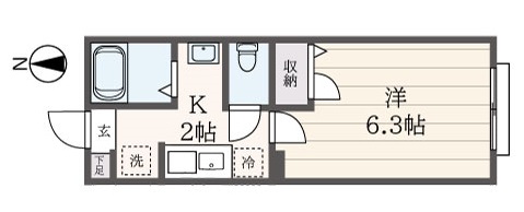 積水ハウス施工の1ｋ(ルミエールＫ)