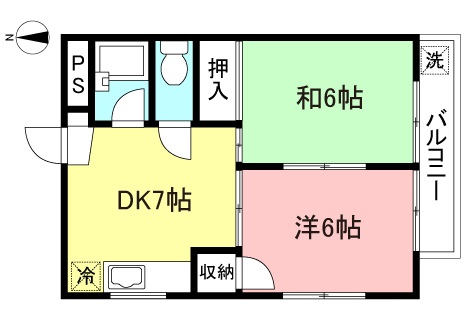 角部屋なので採光・風通し共に良好2DK【当社管理物件】ウィステリア三鷹台