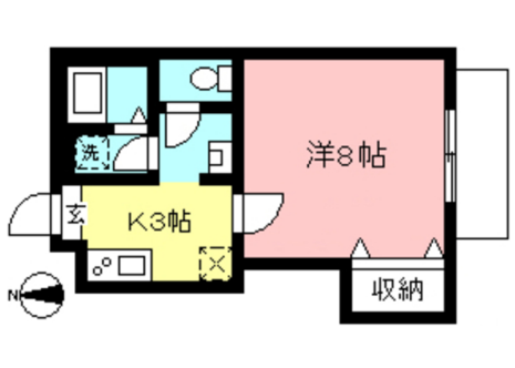 広々８帖の１Ｋ！風呂トイレ別の一橋学園のお部屋です！