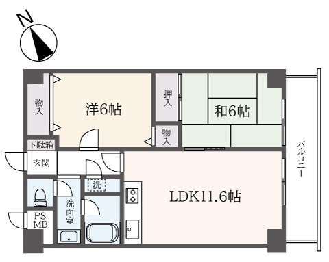 駅近分譲マンション(ダイアパレス調布407号室)