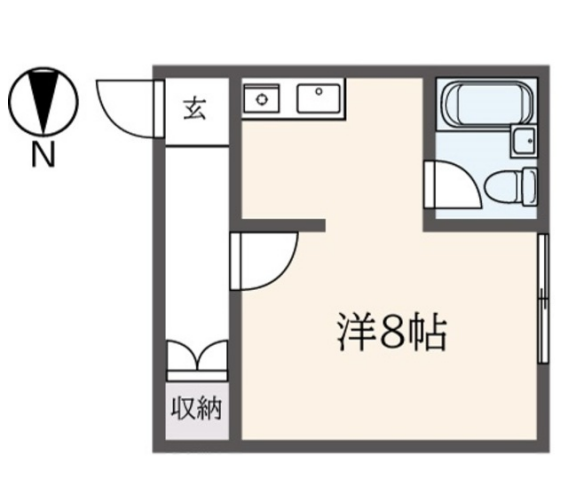 バイク（小型以下）置き場あり☆立川市若葉町のお部屋です